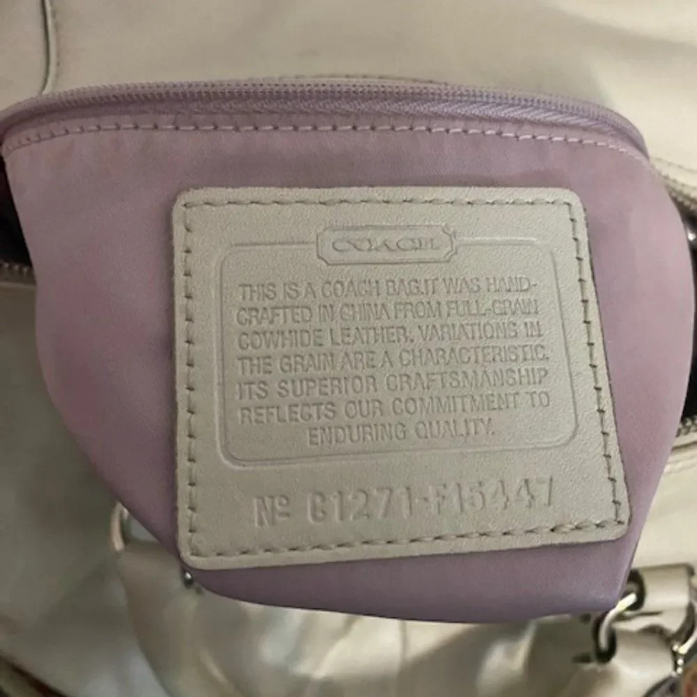 Coach F15447 Ashley Cream Convertible bag